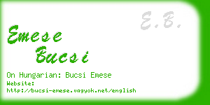 emese bucsi business card
